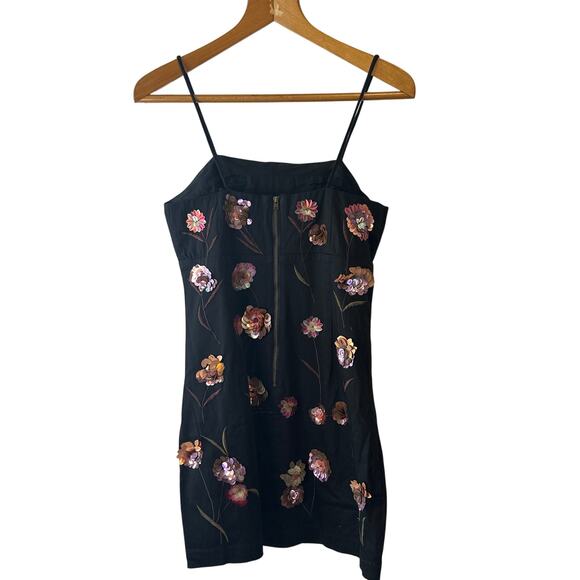 Maeve The Brynne 3D Floral Black Mini Dress NWT Size 6 Anthropologie - Picture 4 of 12